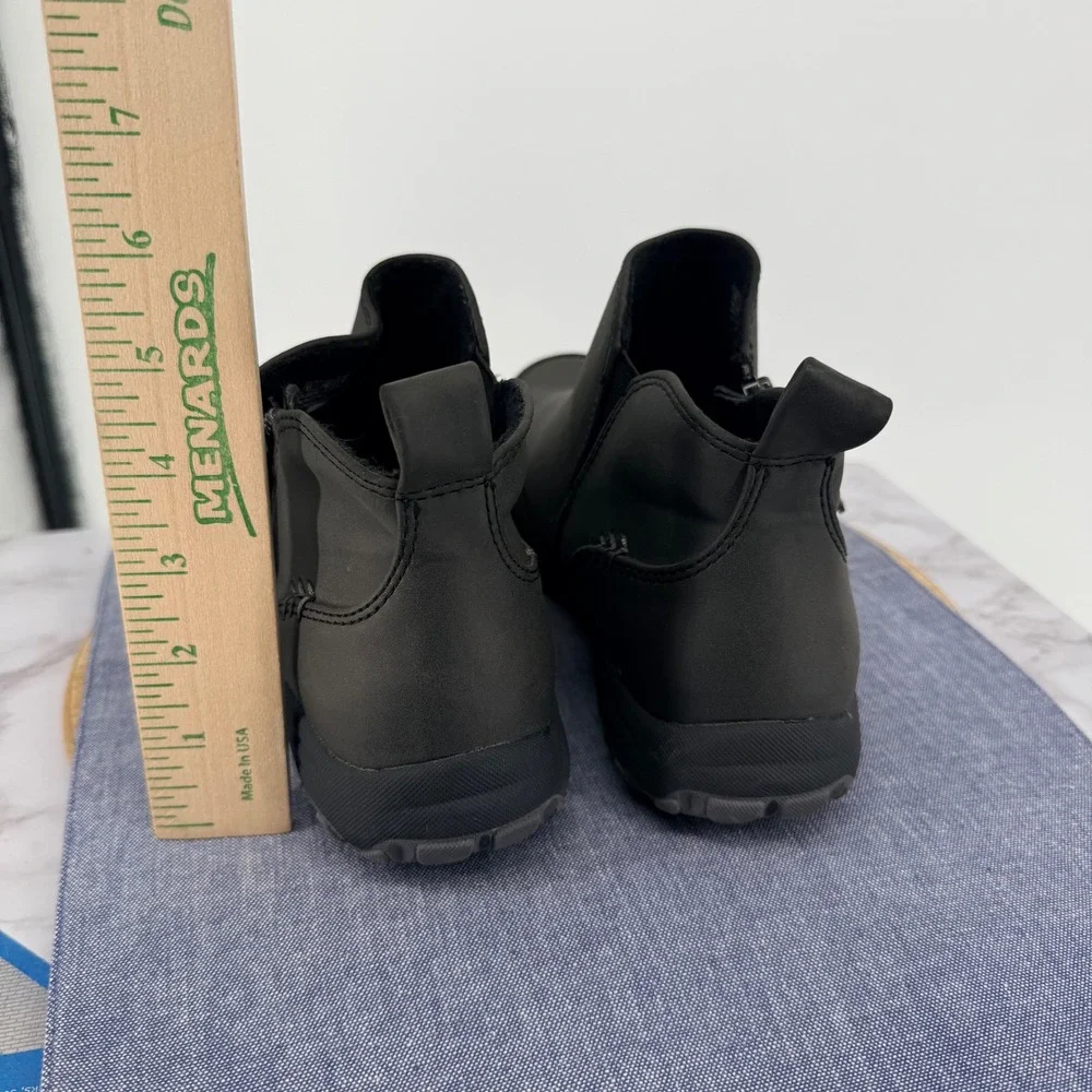 Skechers Reggae Fest Black Ankle Boots Memory Foam‎ 158386 Womens 10 Side Zip